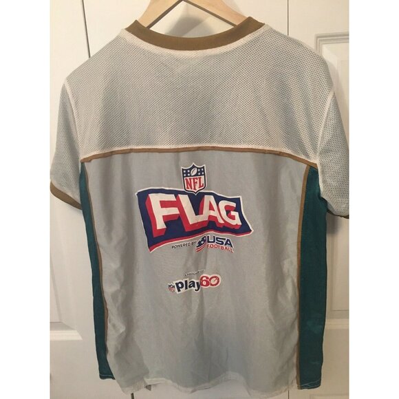 Jaguars Sz M Unisex Green/White Reversible Flag Football Jersey - Picture 6 of 6